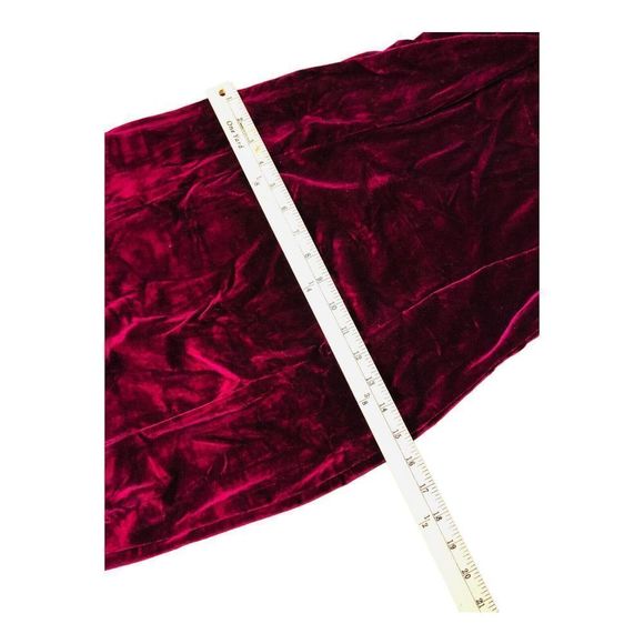 2519 Women's Sz Small Wine Velvet Velour Bodycon Dress Long Sleeve - Picture 4 of 6